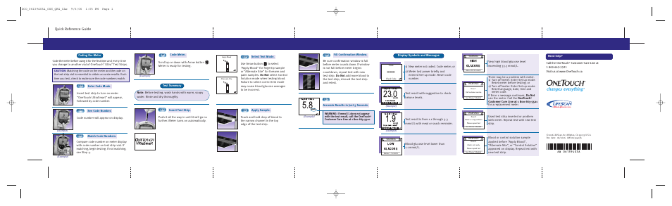 Lifescan InDuo blood glucose meter User Manual | 2 pages