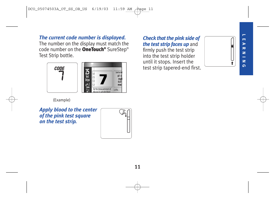 Lifescan SureStep Blood Glucose Monitor User Manual | Page 21 / 88