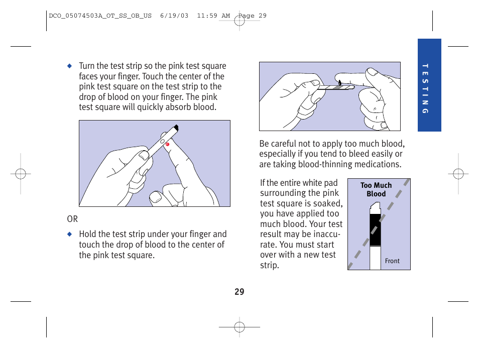 Lifescan SureStep Blood Glucose Monitor User Manual | Page 39 / 88