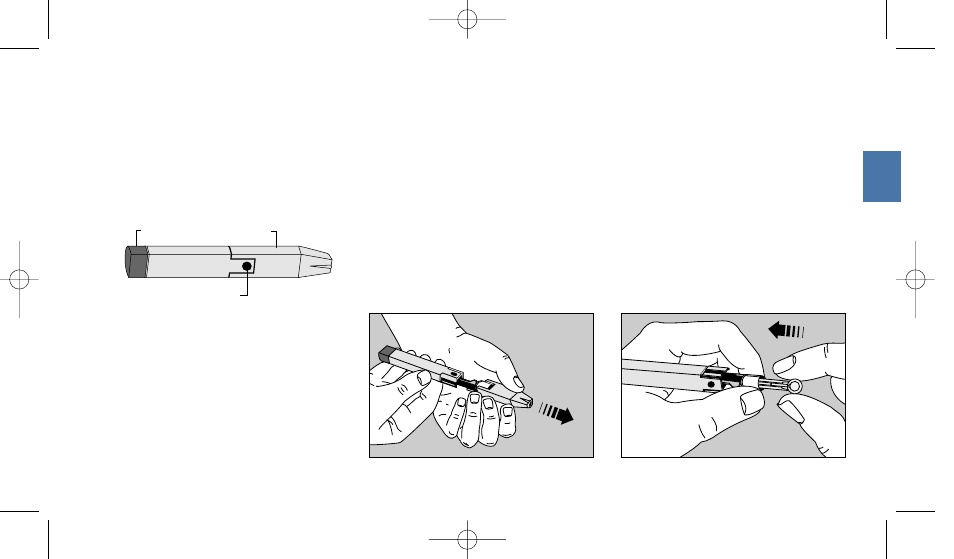 Getting and testing a drop of blood, Using the penlet, Ii automatic blood sampler | Lifescan One Touch ll User Manual | Page 22 / 85