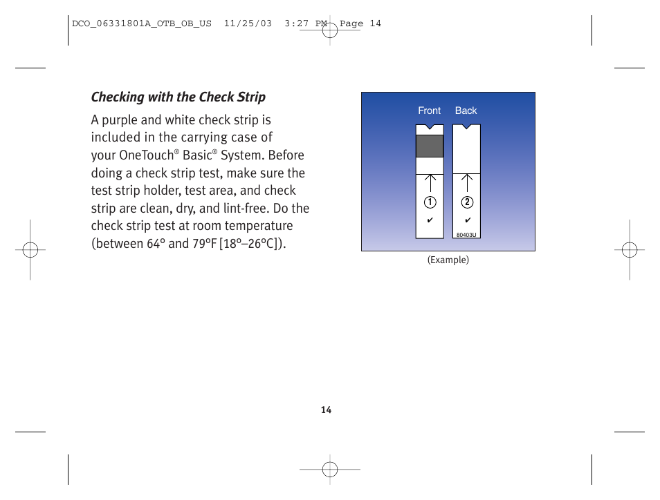 Basic | Lifescan OneTouch Basic Basic Blood Glucose Monitoring System User Manual | Page 22 / 98