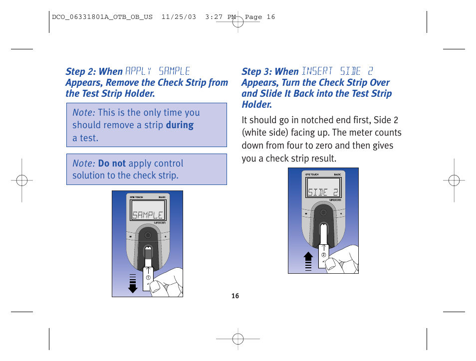 Lifescan OneTouch Basic Basic Blood Glucose Monitoring System User Manual | Page 24 / 98