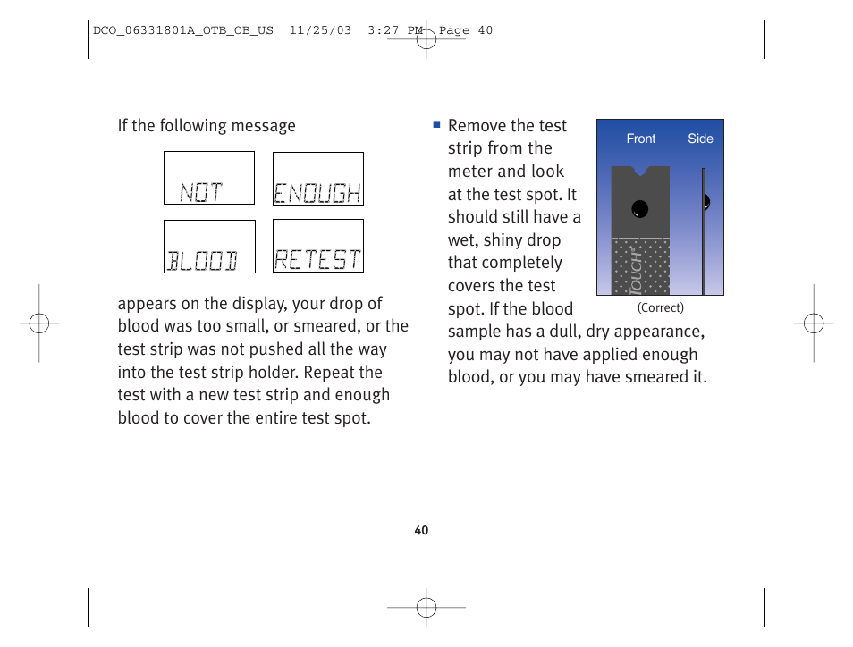 Lifescan OneTouch Basic Basic Blood Glucose Monitoring System User Manual | Page 48 / 98