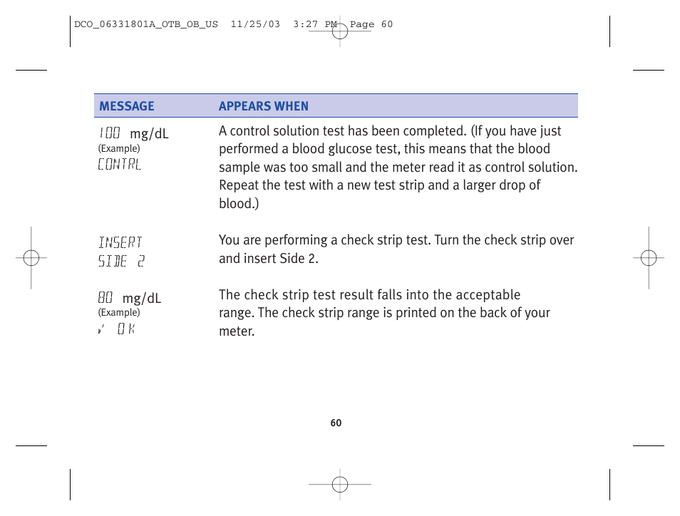 Lifescan OneTouch Basic Basic Blood Glucose Monitoring System User Manual | Page 68 / 98