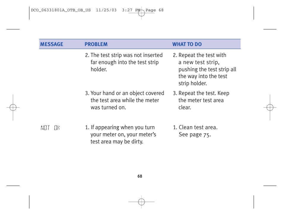 Lifescan OneTouch Basic Basic Blood Glucose Monitoring System User Manual | Page 76 / 98