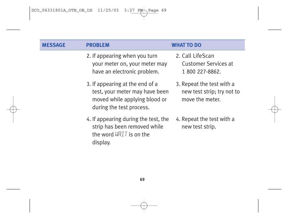 Lifescan OneTouch Basic Basic Blood Glucose Monitoring System User Manual | Page 77 / 98