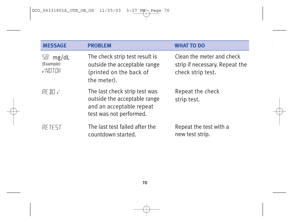 Lifescan OneTouch Basic Basic Blood Glucose Monitoring System User Manual | Page 78 / 98