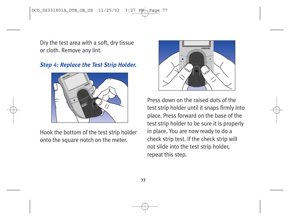 Lifescan OneTouch Basic Basic Blood Glucose Monitoring System User Manual | Page 85 / 98