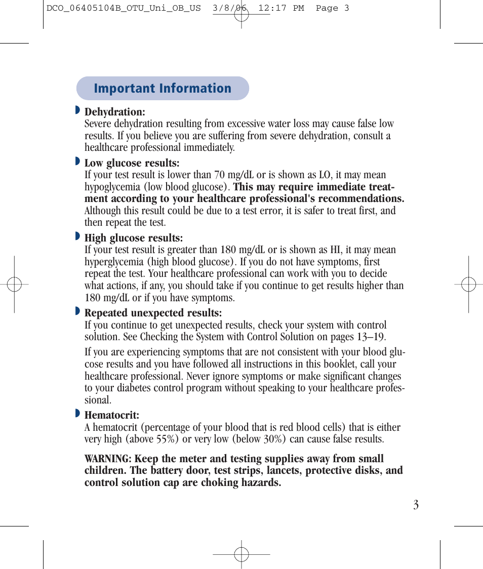 Lifescan Ultra User Manual | Page 11 / 73