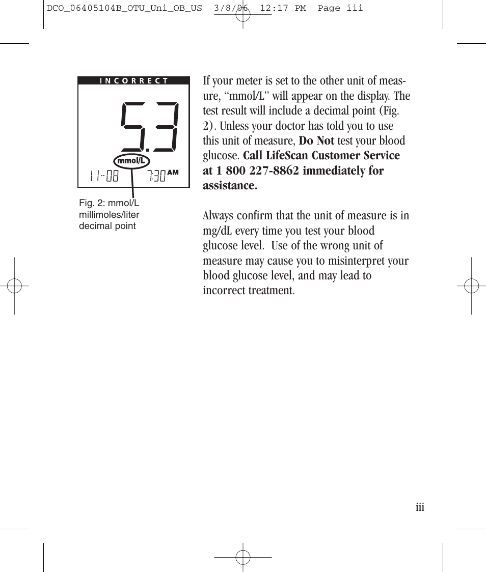 Lifescan Ultra User Manual | Page 5 / 73