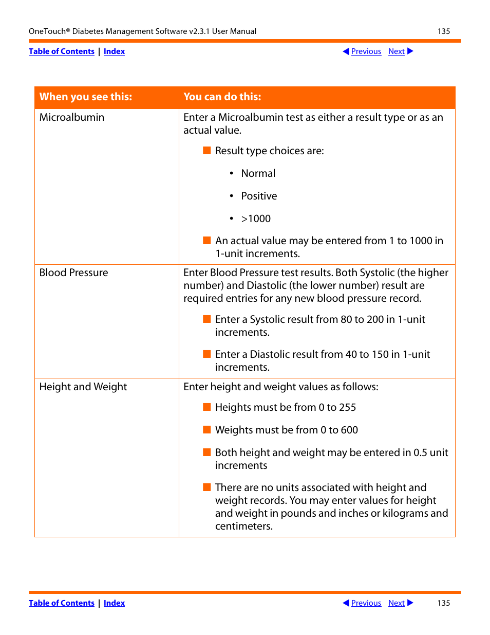 Lifescan OneTouch Diabetes Management Software v2.3.1 User Manual | Page 135 / 173