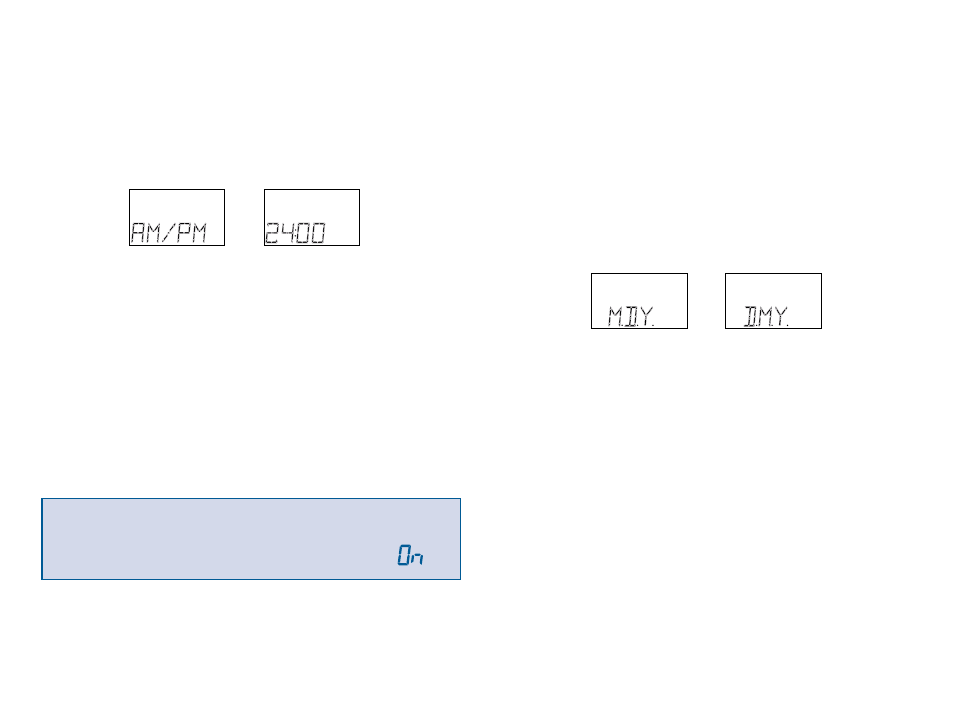 Time format, Date format | Lifescan One Touch Basic Plus Diabetes Monitoring System User Manual | Page 50 / 78