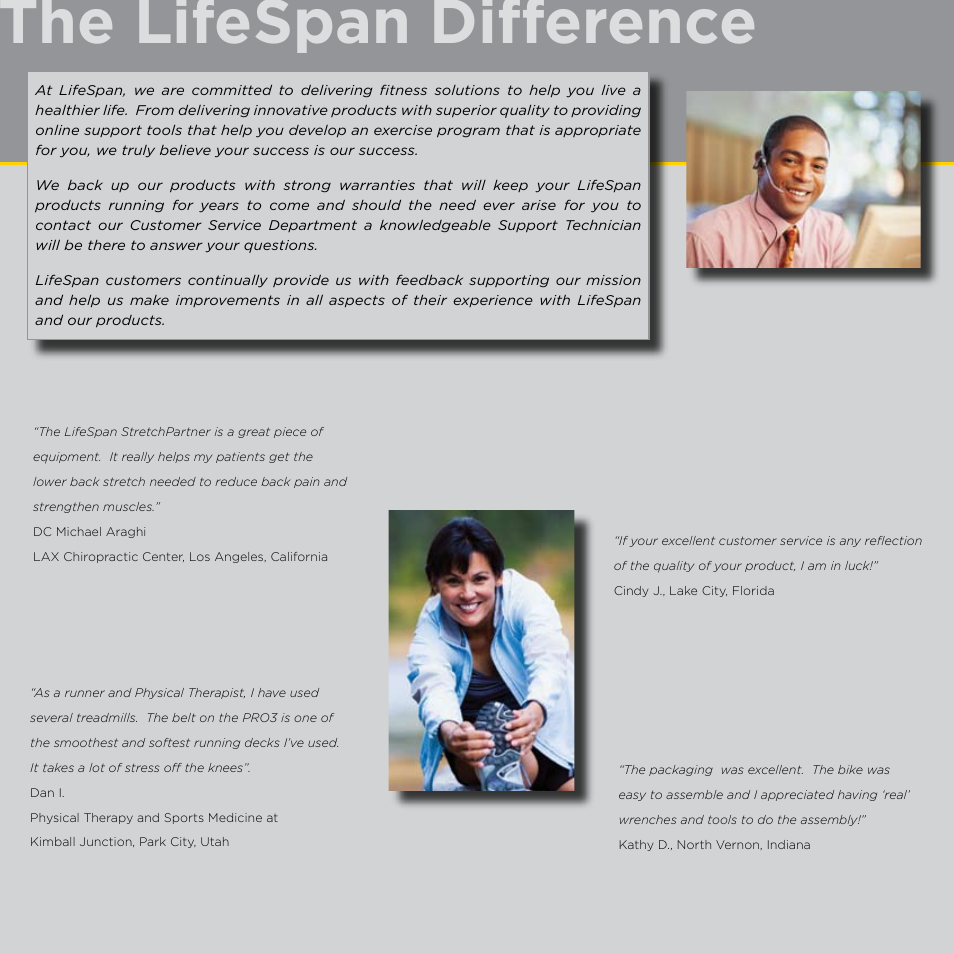 The lifespan difference | Lifescan Pro Series User Manual | Page 10 / 12