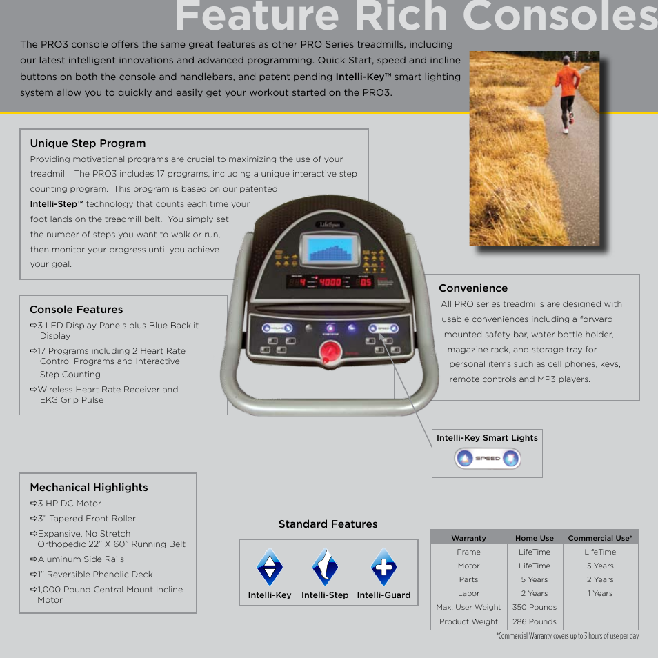 Feature rich consoles | Lifescan Pro Series User Manual | Page 7 / 12
