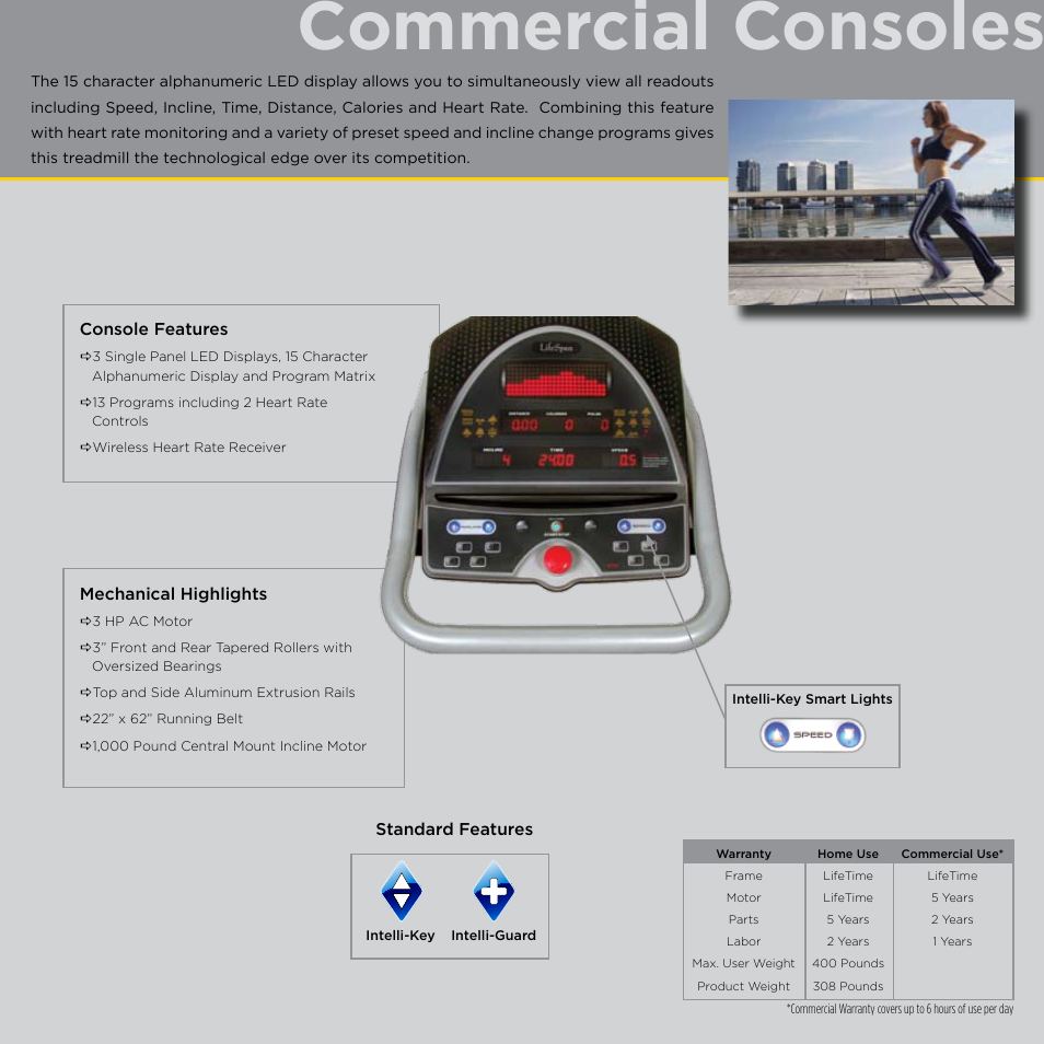 Commercial consoles | Lifescan Pro Series User Manual | Page 9 / 12