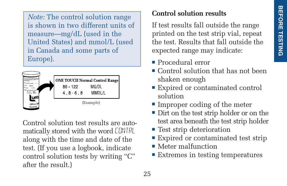 Lifescan Pocket Scan Blood Glucose Monitor System User Manual | Page 32 / 106