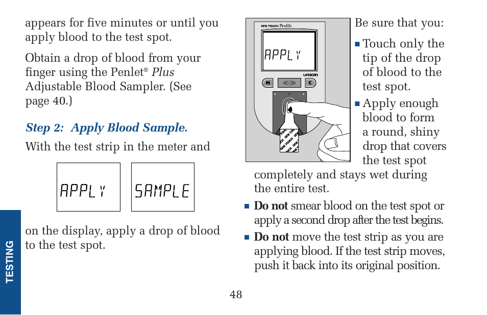 Lifescan Pocket Scan Blood Glucose Monitor System User Manual | Page 55 / 106