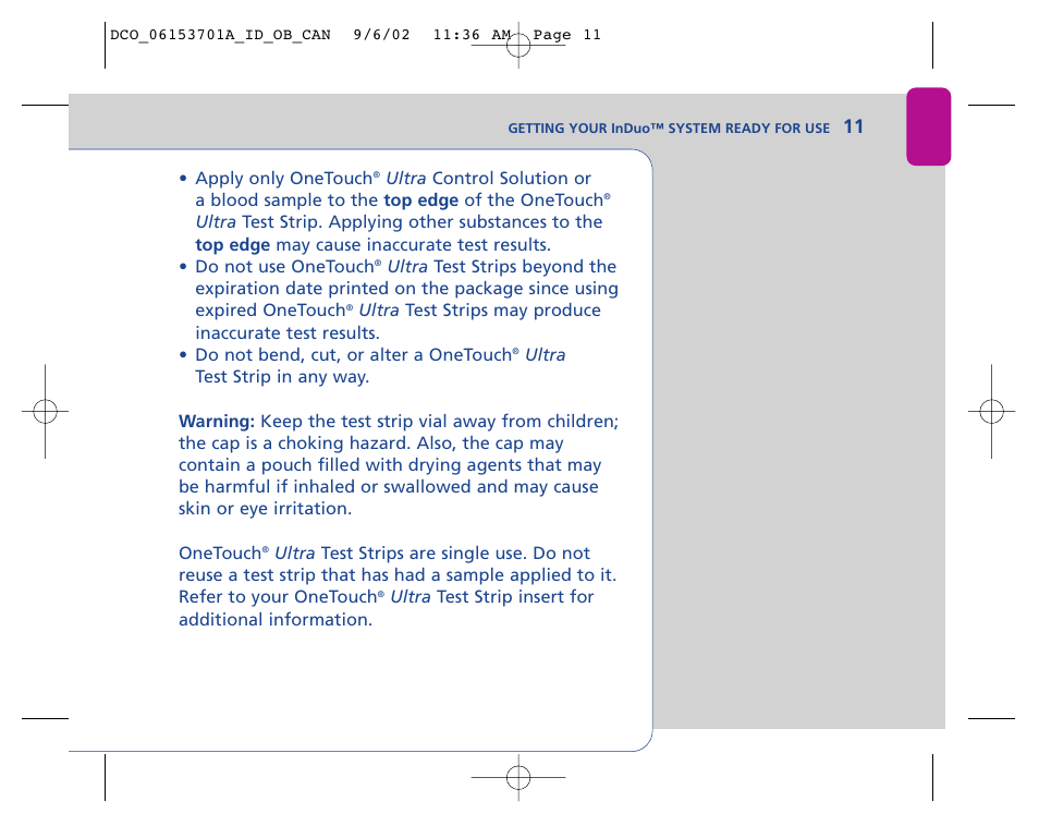 Lifescan In Duo User Manual | Page 11 / 90