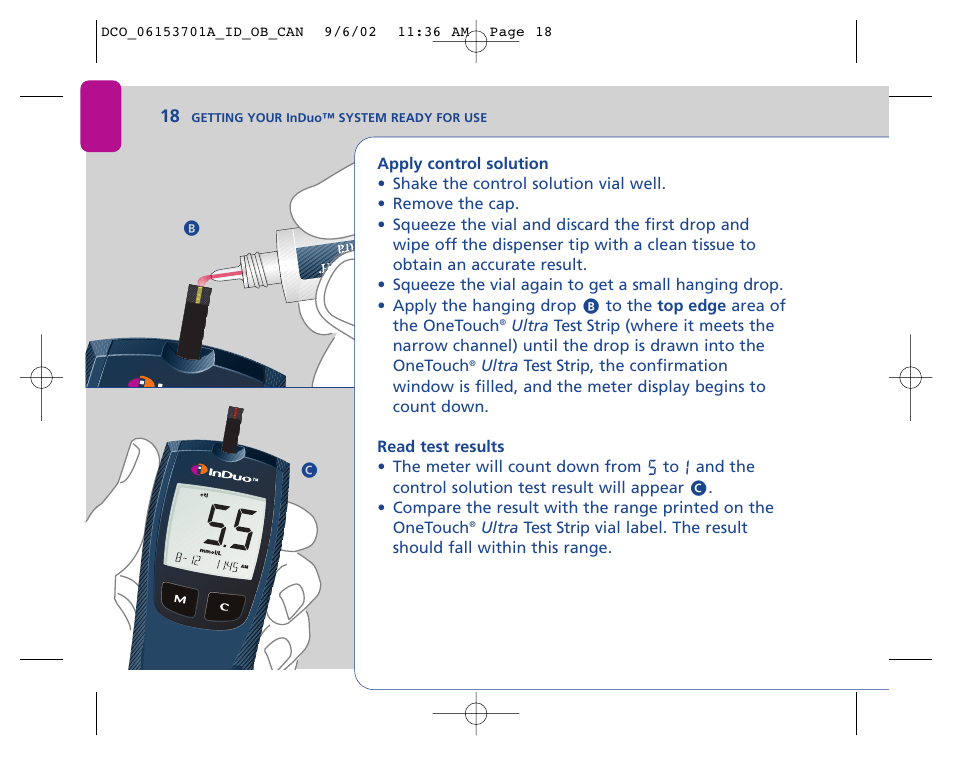 Lifescan In Duo User Manual | Page 18 / 90