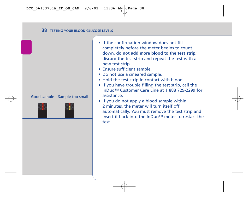 Lifescan In Duo User Manual | Page 38 / 90