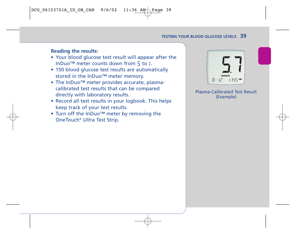 Lifescan In Duo User Manual | Page 39 / 90