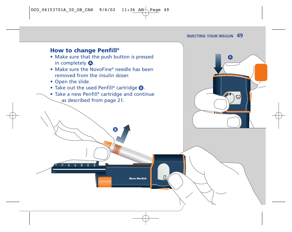 49 how to change penfill | Lifescan In Duo User Manual | Page 49 / 90