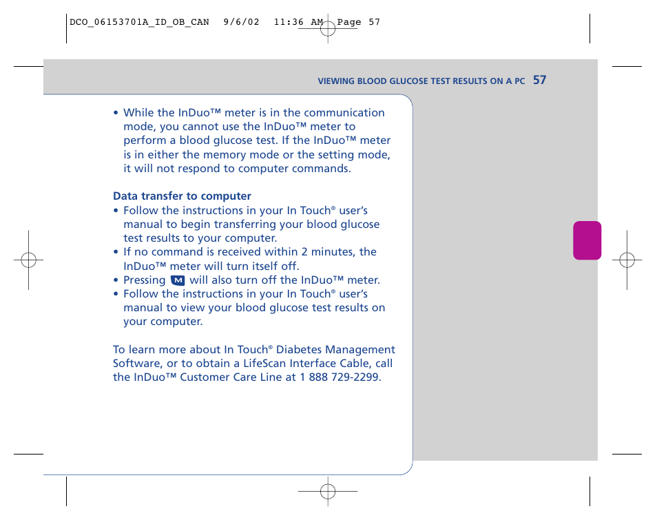 Lifescan In Duo User Manual | Page 57 / 90