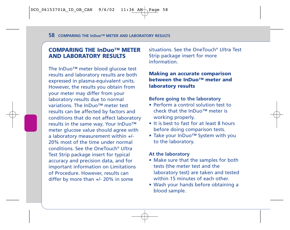 Lifescan In Duo User Manual | Page 58 / 90