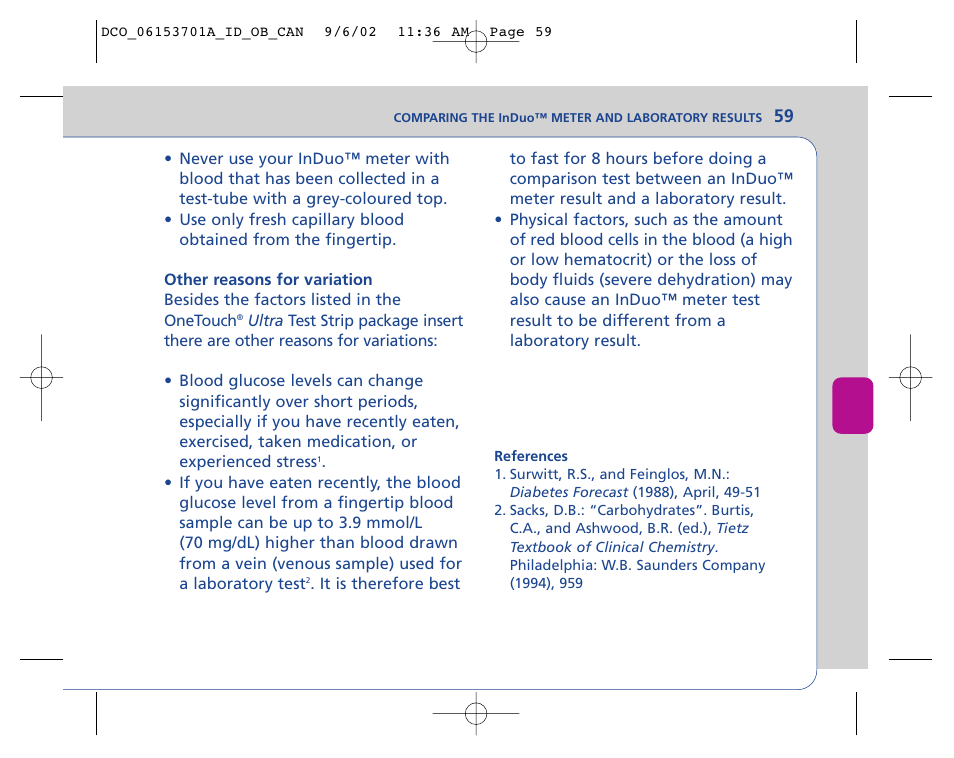 Lifescan In Duo User Manual | Page 59 / 90