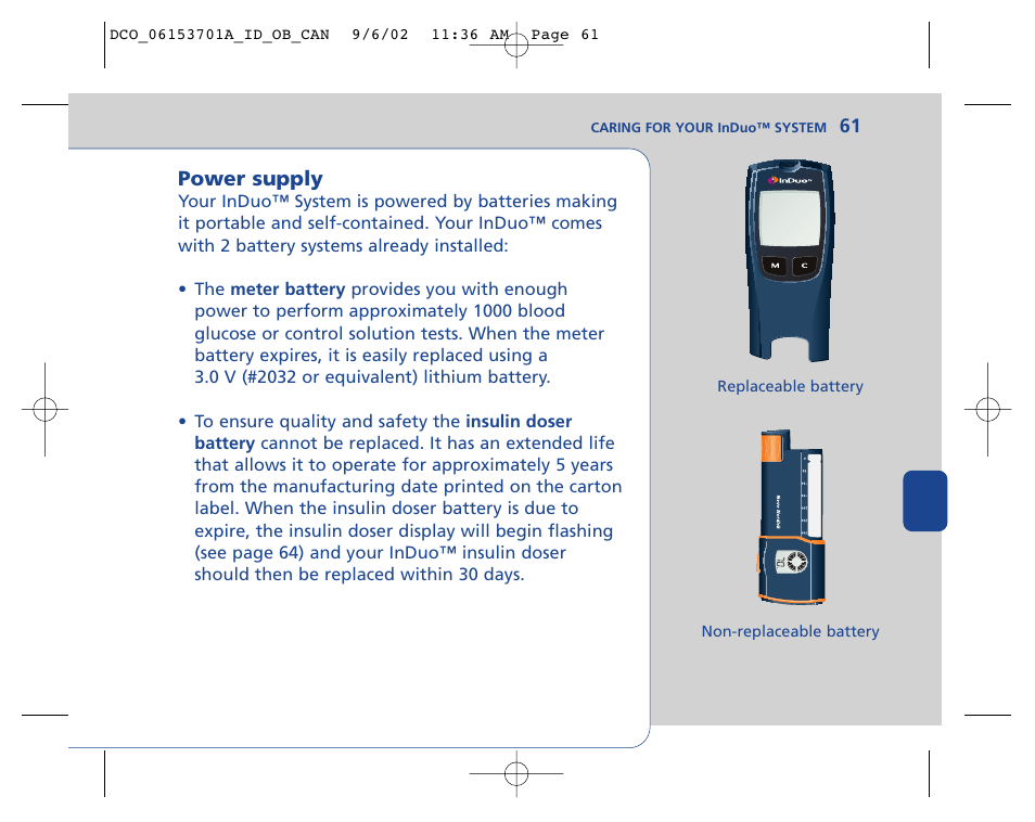 Lifescan In Duo User Manual | Page 61 / 90