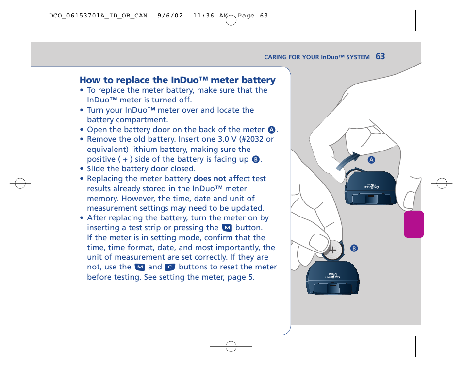 Lifescan In Duo User Manual | Page 63 / 90