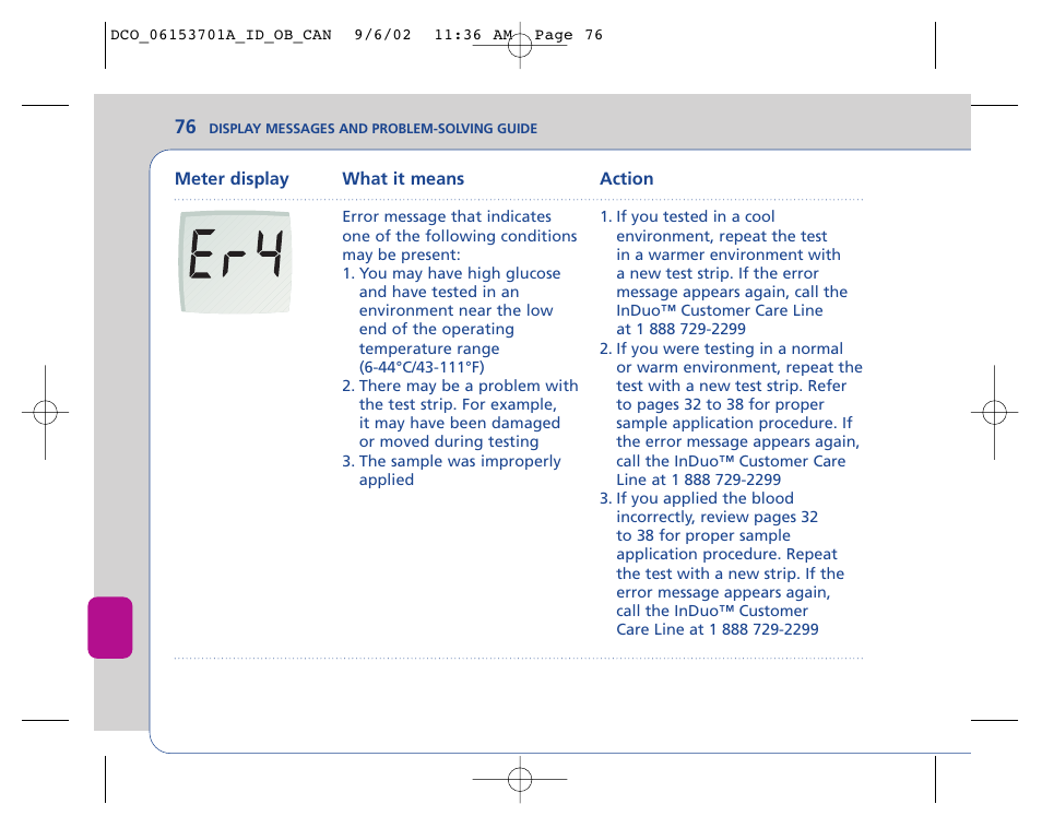 Lifescan In Duo User Manual | Page 76 / 90