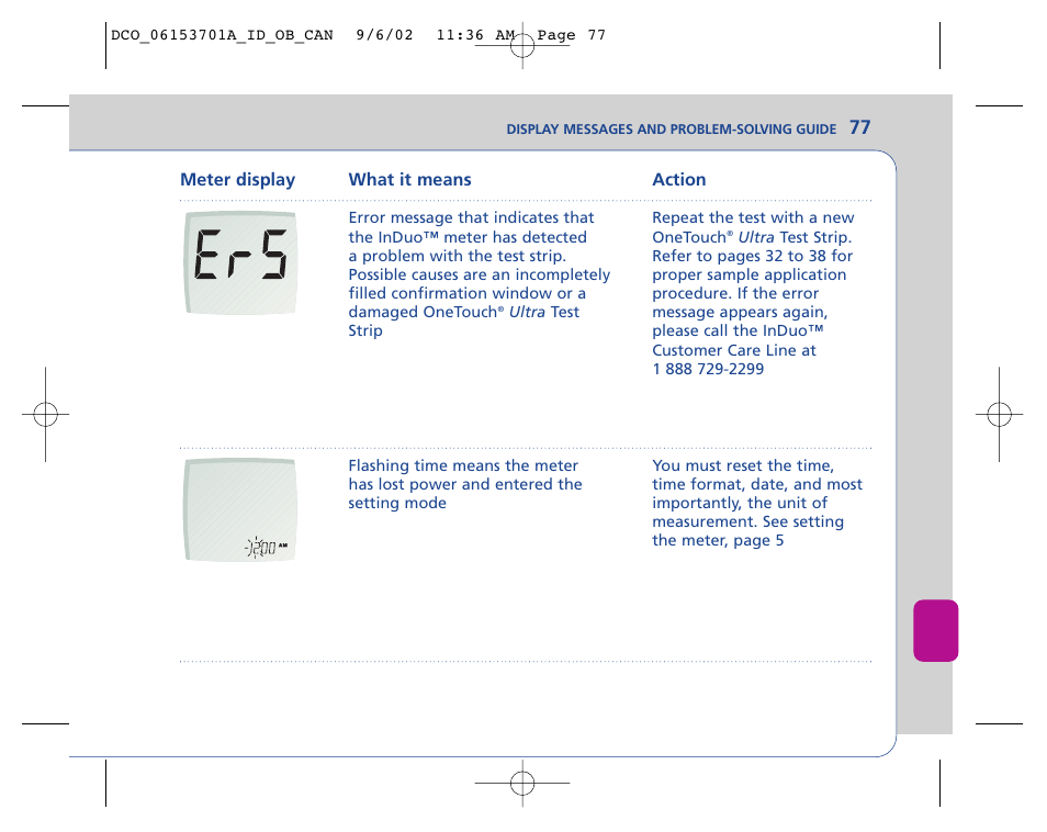 Lifescan In Duo User Manual | Page 77 / 90