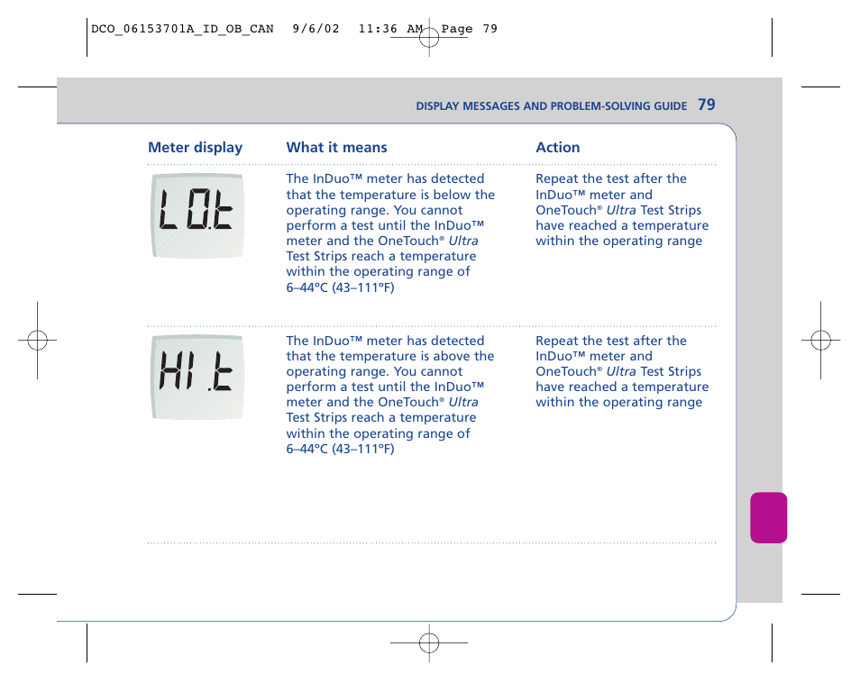 Lifescan In Duo User Manual | Page 79 / 90