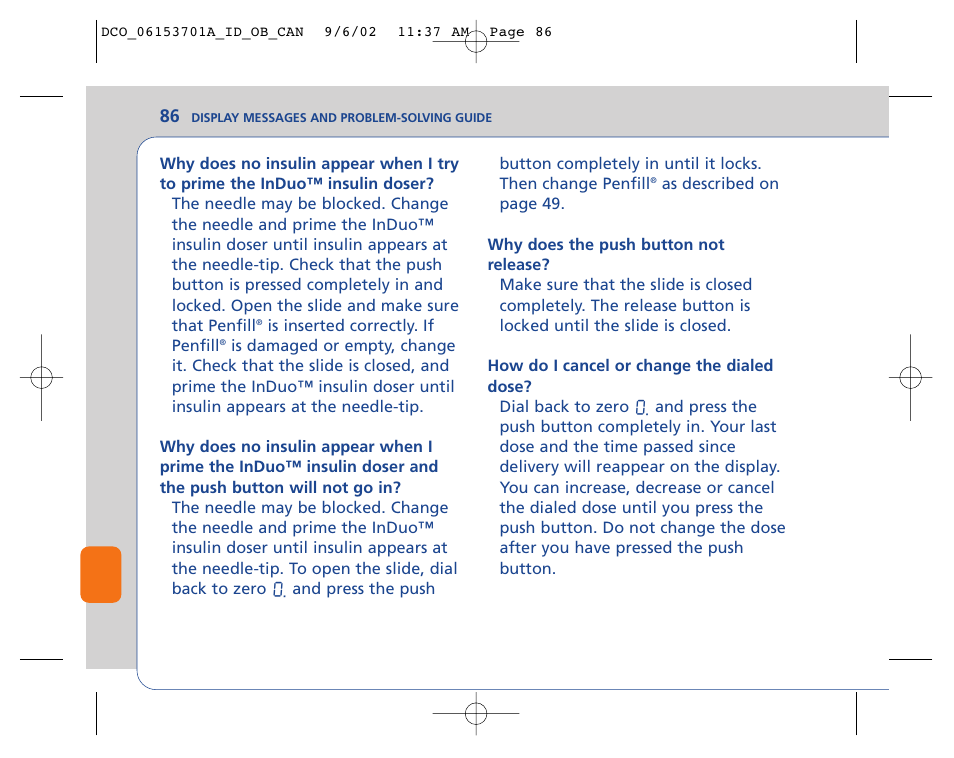 Lifescan In Duo User Manual | Page 86 / 90