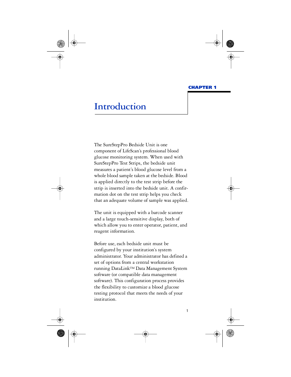 Chapter head - introduction, Introduction | Lifescan SureStep Pro User Manual | Page 13 / 117