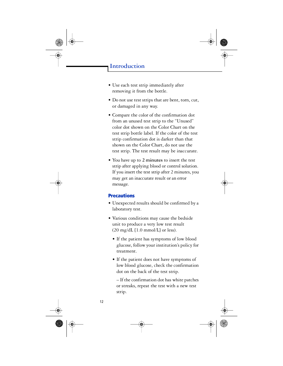 Precautions, Introduction | Lifescan SureStep Pro User Manual | Page 24 / 117