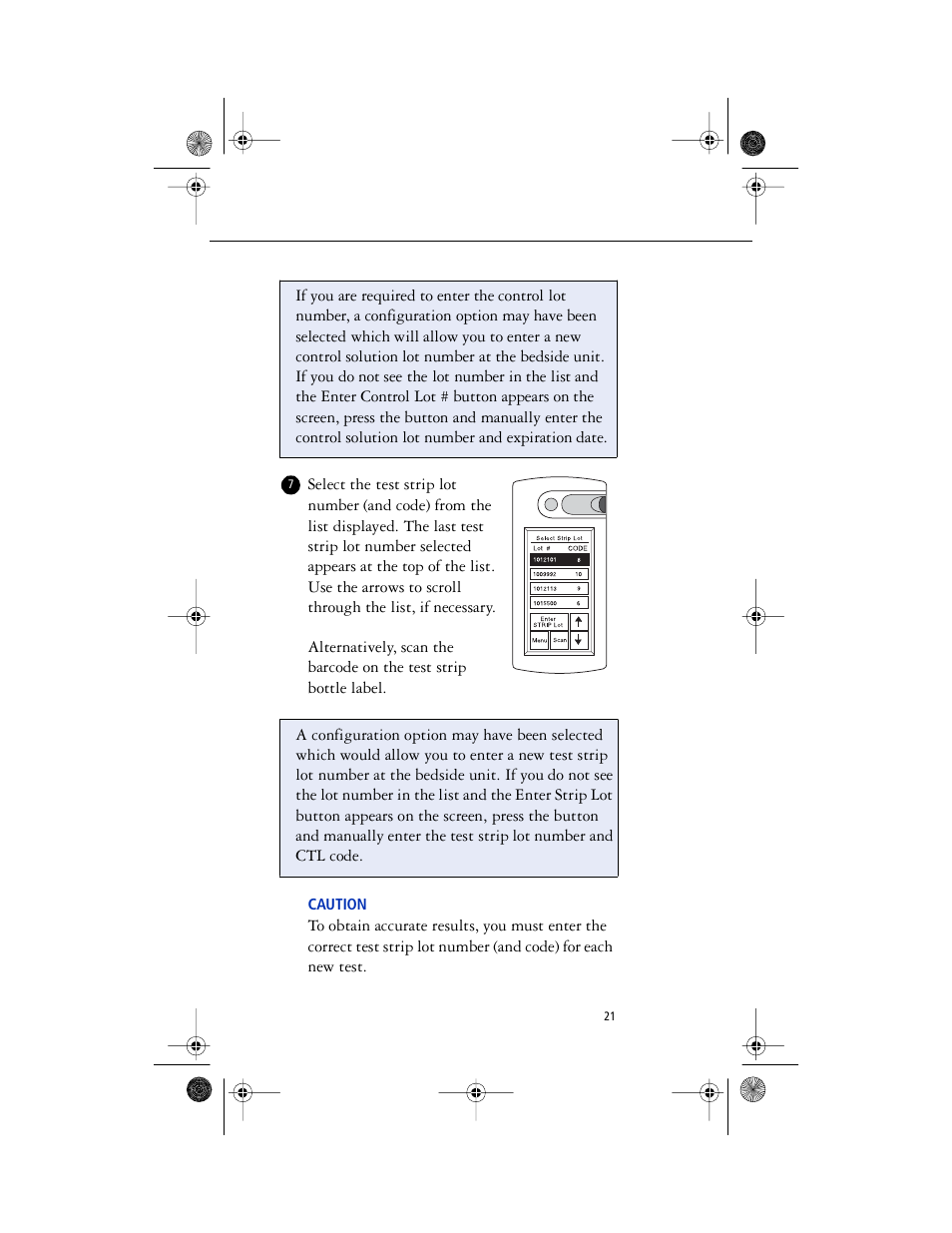 Caution* - caution | Lifescan SureStep Pro User Manual | Page 33 / 117