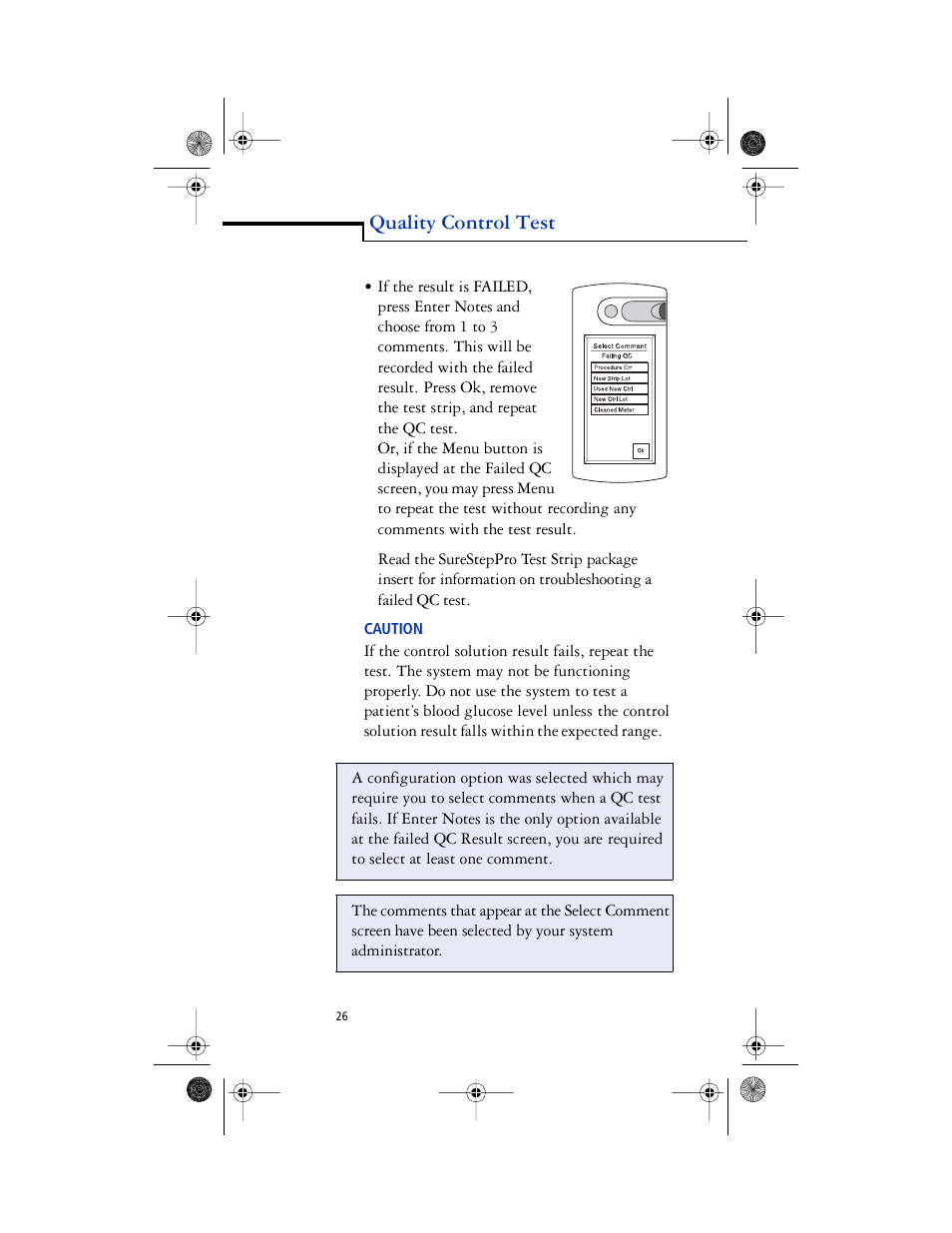 Caution* - caution, Quality control test | Lifescan SureStep Pro User Manual | Page 38 / 117