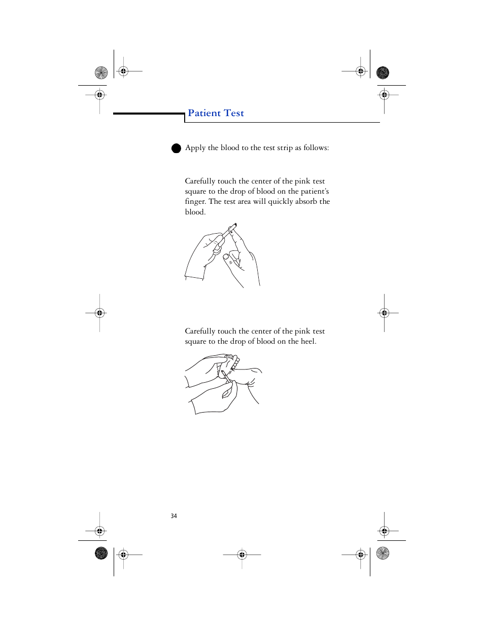 Head 3 - finger stick, Head 3 - heel stick, Patient test | Lifescan SureStep Pro User Manual | Page 46 / 117