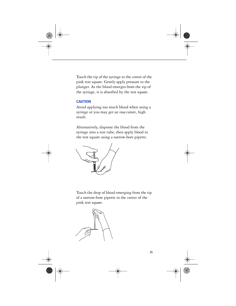 Head 3 - syringe, Caution* - caution, Head 3 - pipette | Lifescan SureStep Pro User Manual | Page 47 / 117