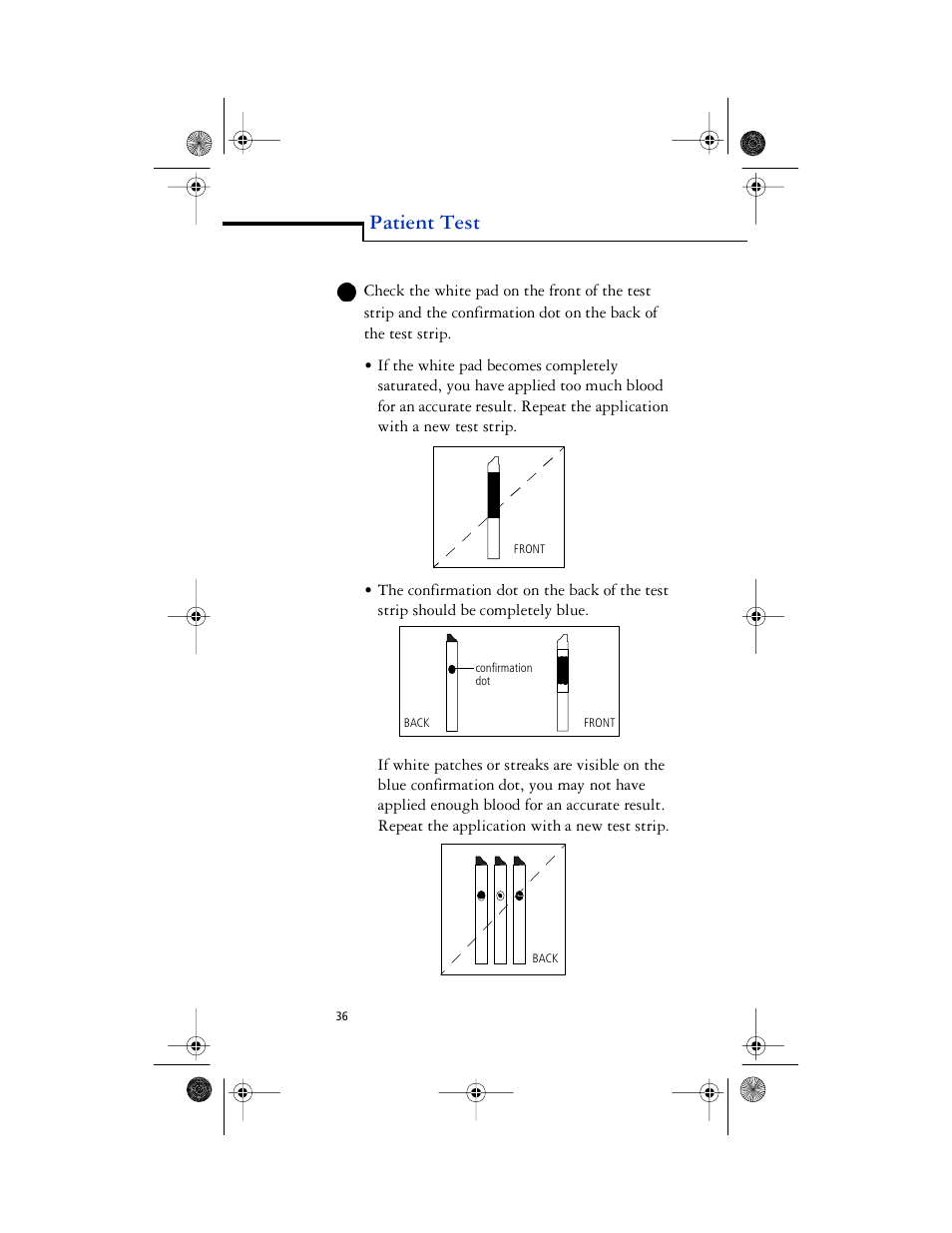 Patient test | Lifescan SureStep Pro User Manual | Page 48 / 117