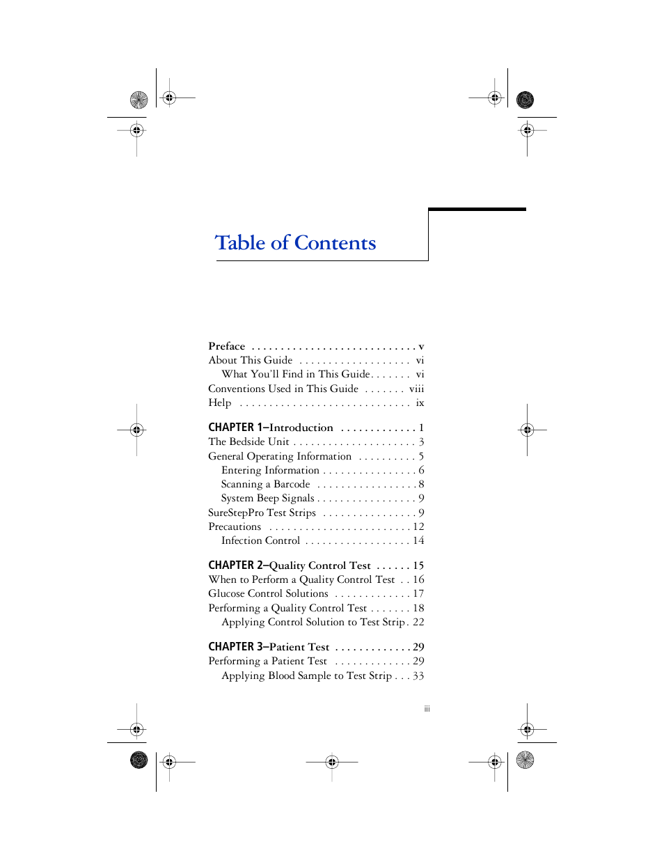 Lifescan SureStep Pro User Manual | Page 5 / 117