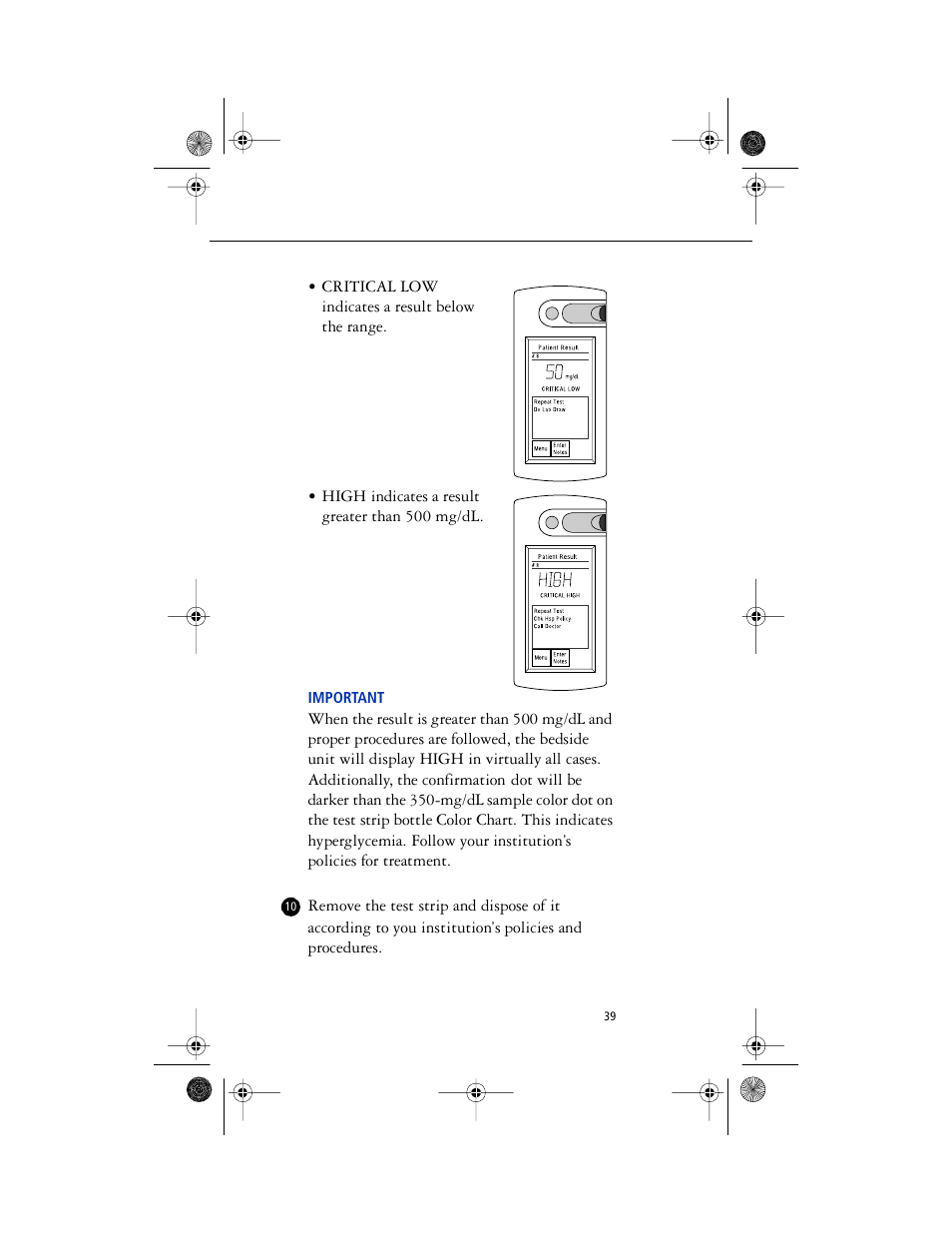 Important* - important | Lifescan SureStep Pro User Manual | Page 51 / 117