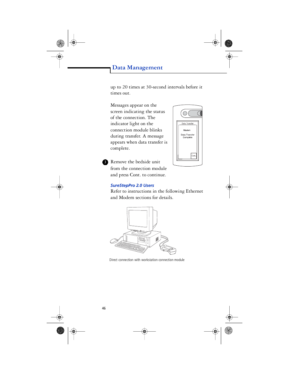 Head 3 - suresteppro 2.0 users, Data management | Lifescan SureStep Pro User Manual | Page 58 / 117