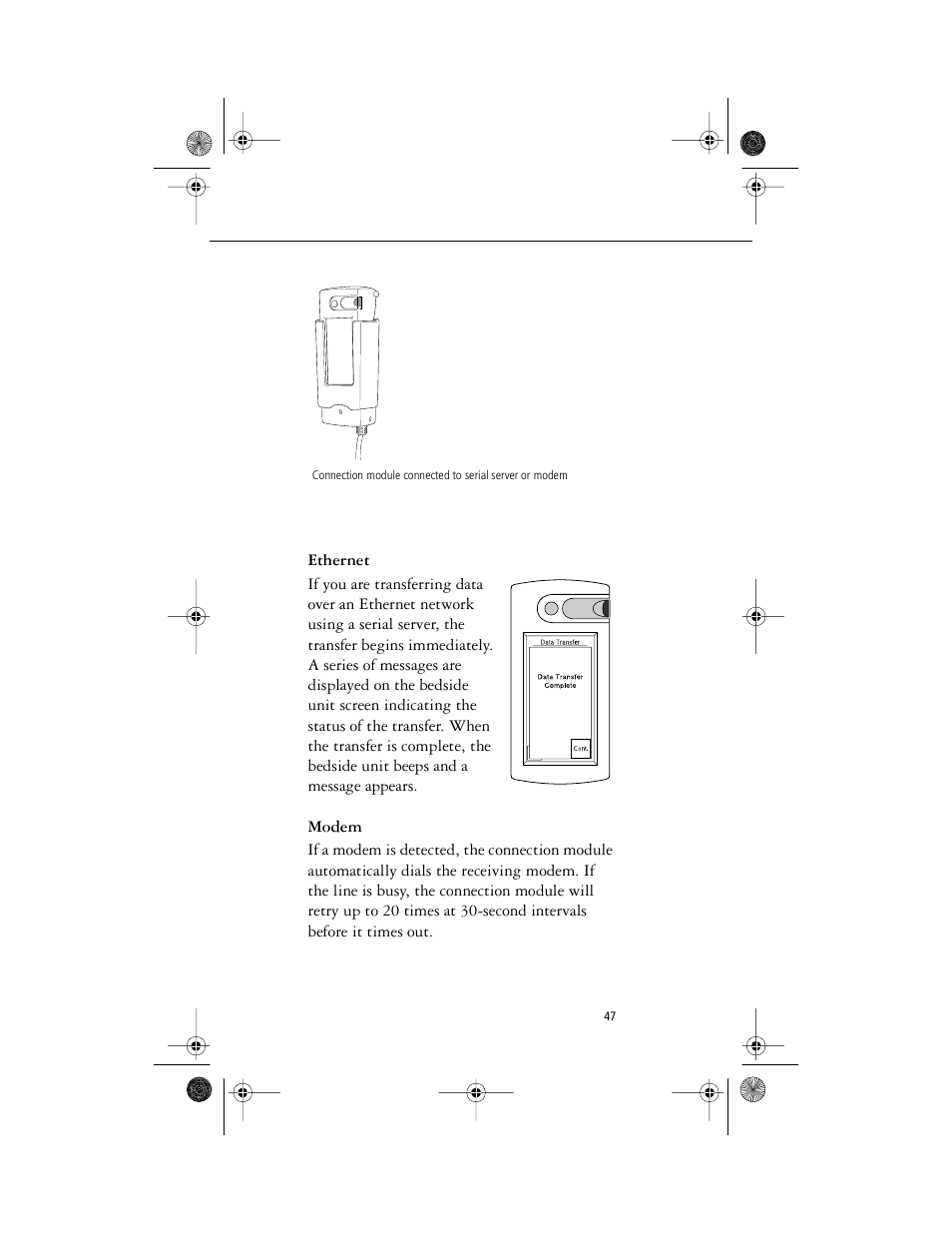 Body, Body - ethernet, Body - modem | Lifescan SureStep Pro User Manual | Page 59 / 117
