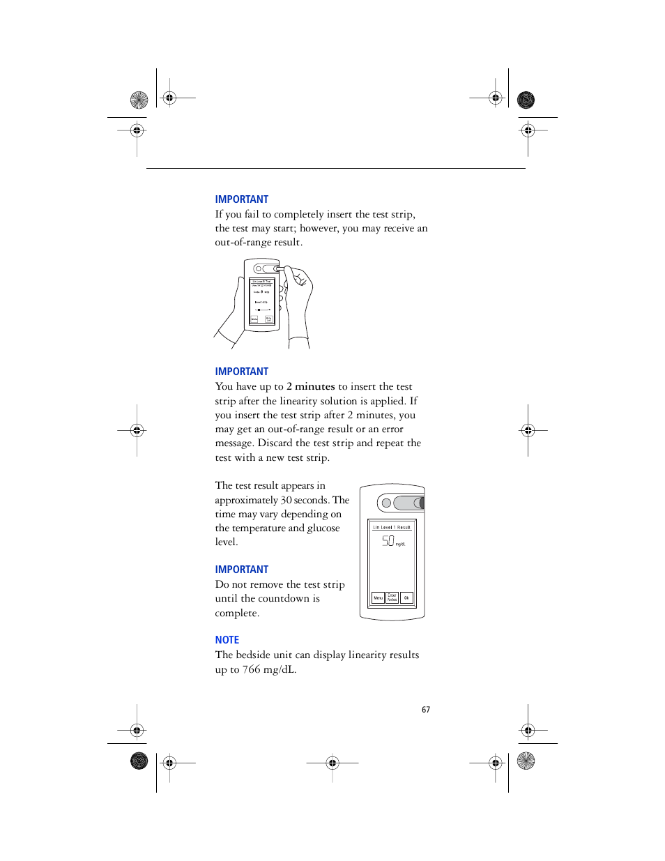 Important* - important, Notes* - note | Lifescan SureStep Pro User Manual | Page 79 / 117