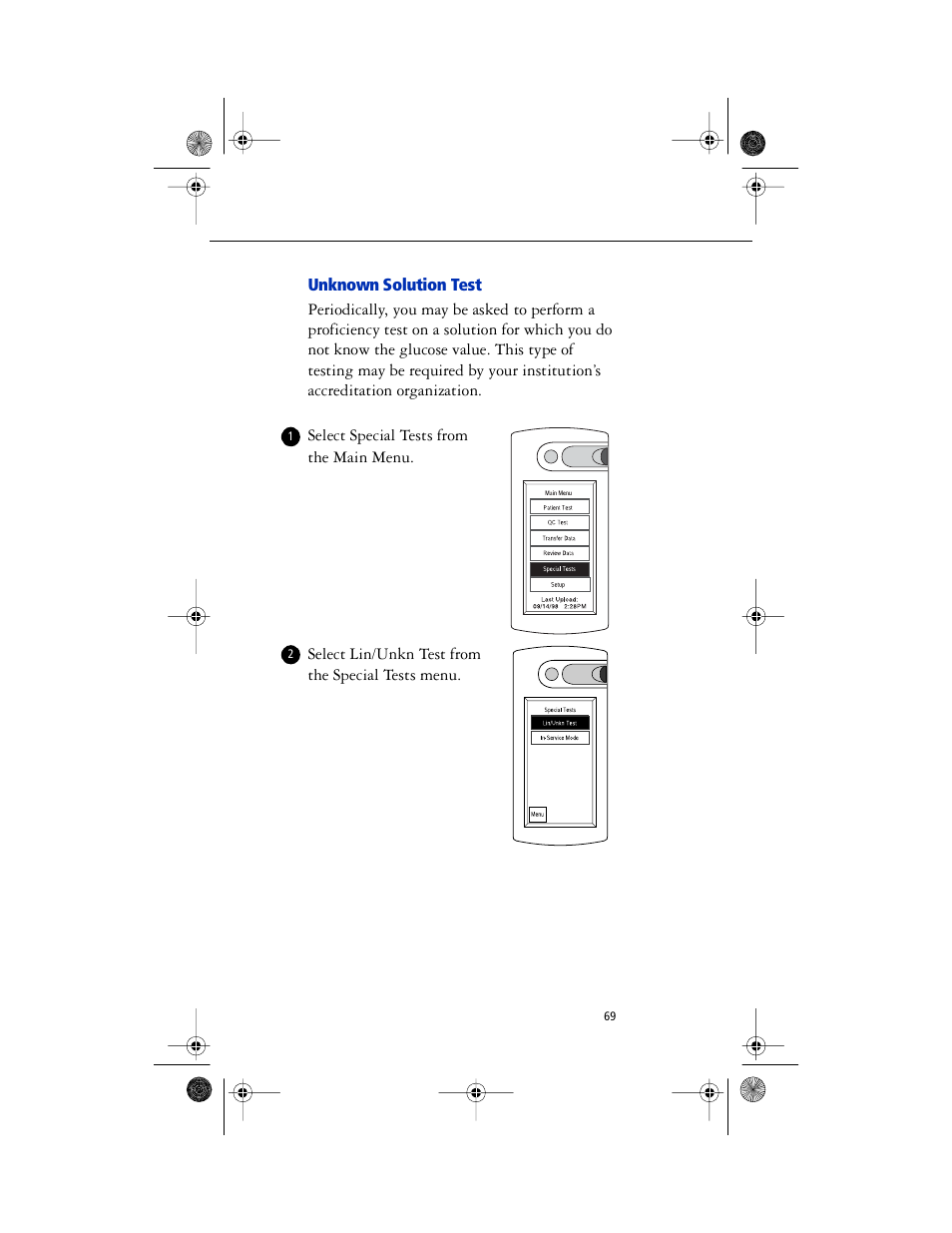 Unknown solution test | Lifescan SureStep Pro User Manual | Page 81 / 117