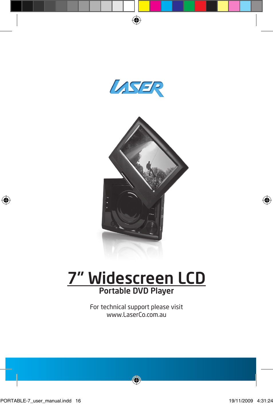 7” widescreen lcd | Laser DVD-PORTABLE-7 User Manual | Page 9 / 9