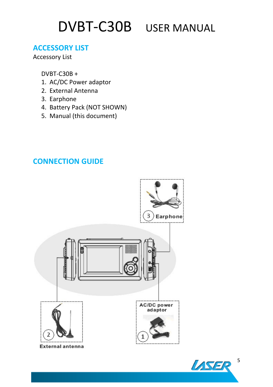 Dvbt-c30b, User manual | Laser DVBT-C30B User Manual | Page 6 / 24